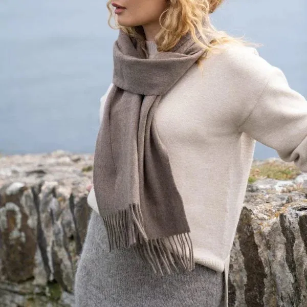 100% cashmere scarf -taupe