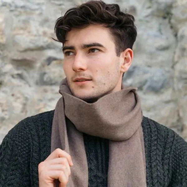 100% cashmere scarf -taupe