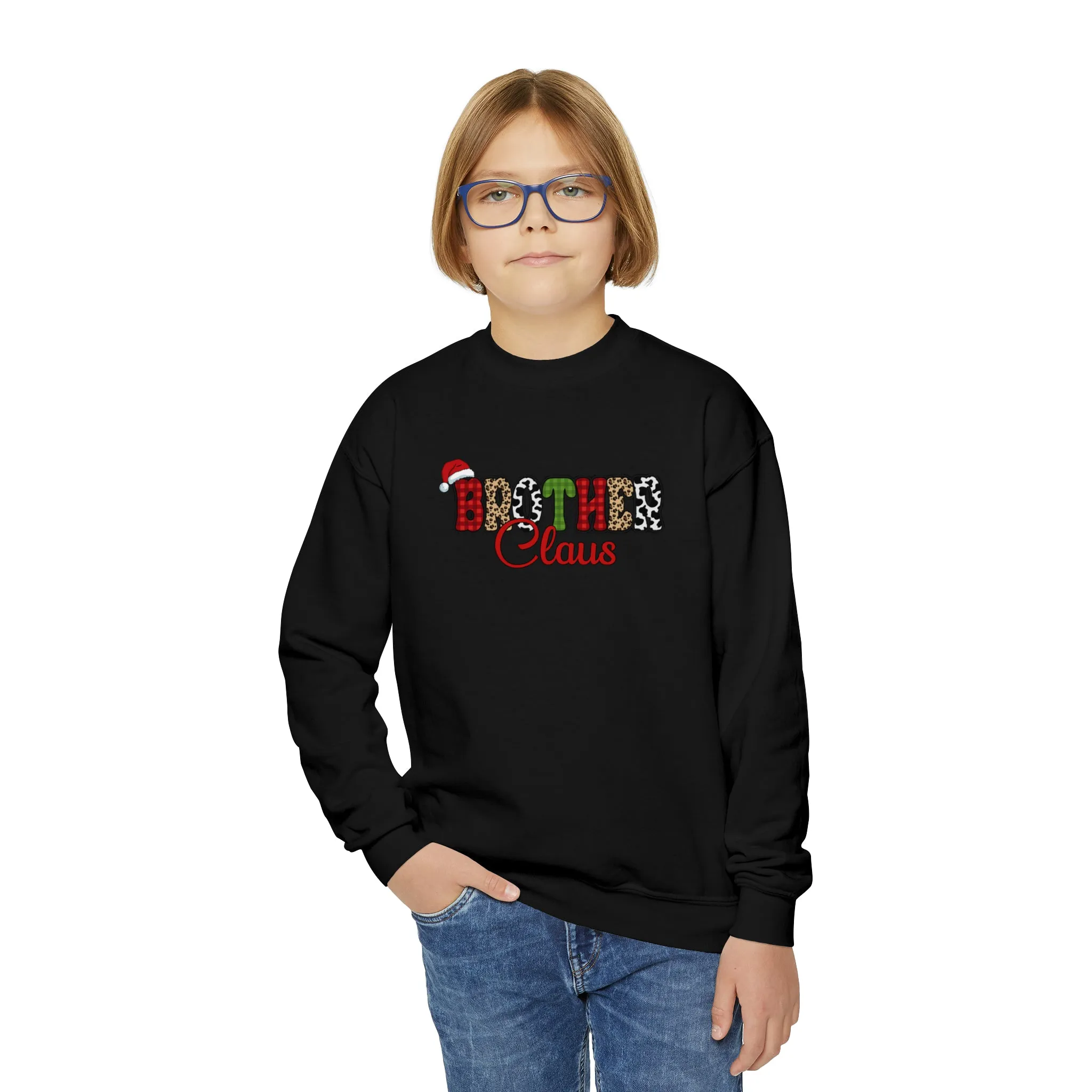 Brother Claus | Youth Crewneck Christmas Sweatshirt
