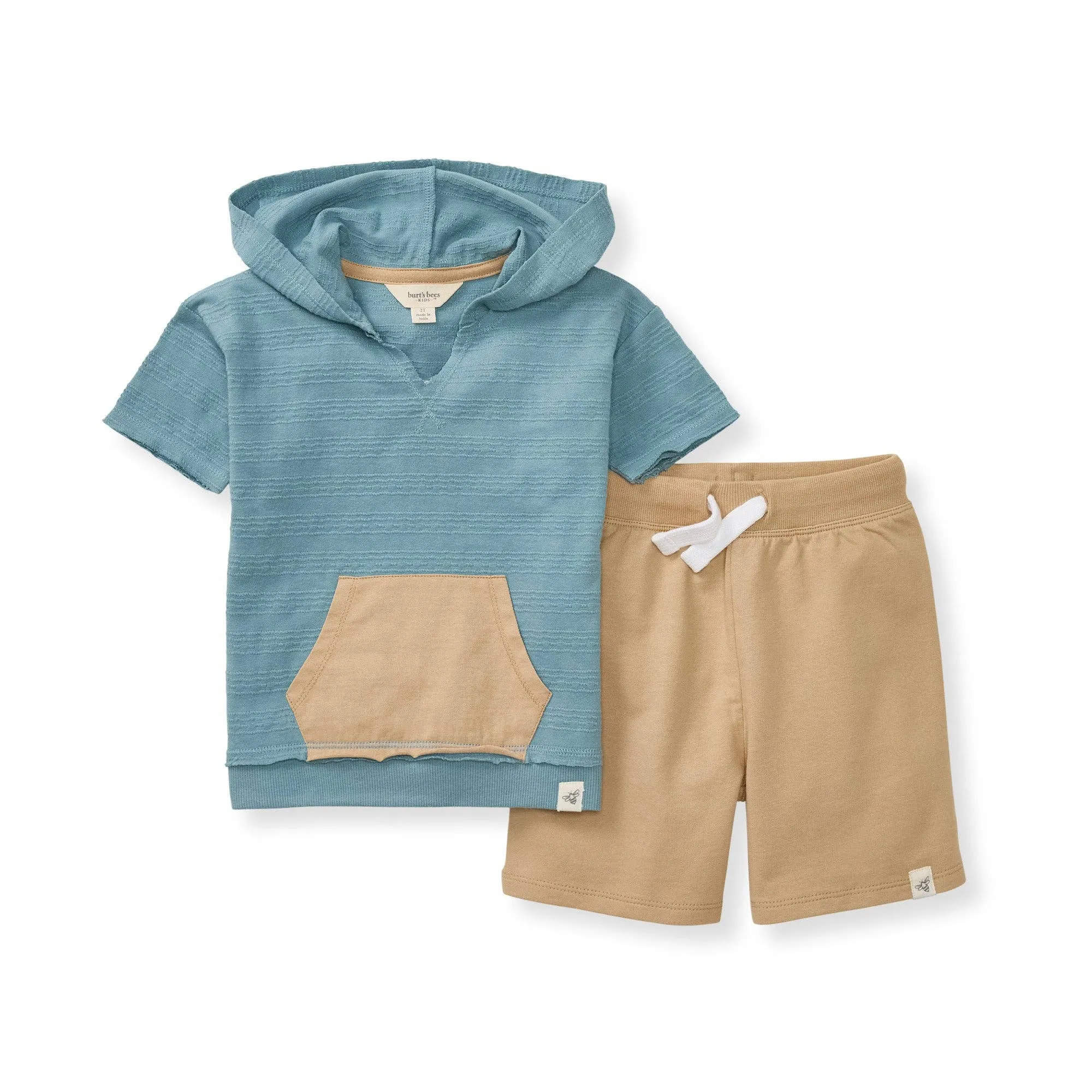 Dotted Jacquard Set: Smoke Blue / 6-9 Months