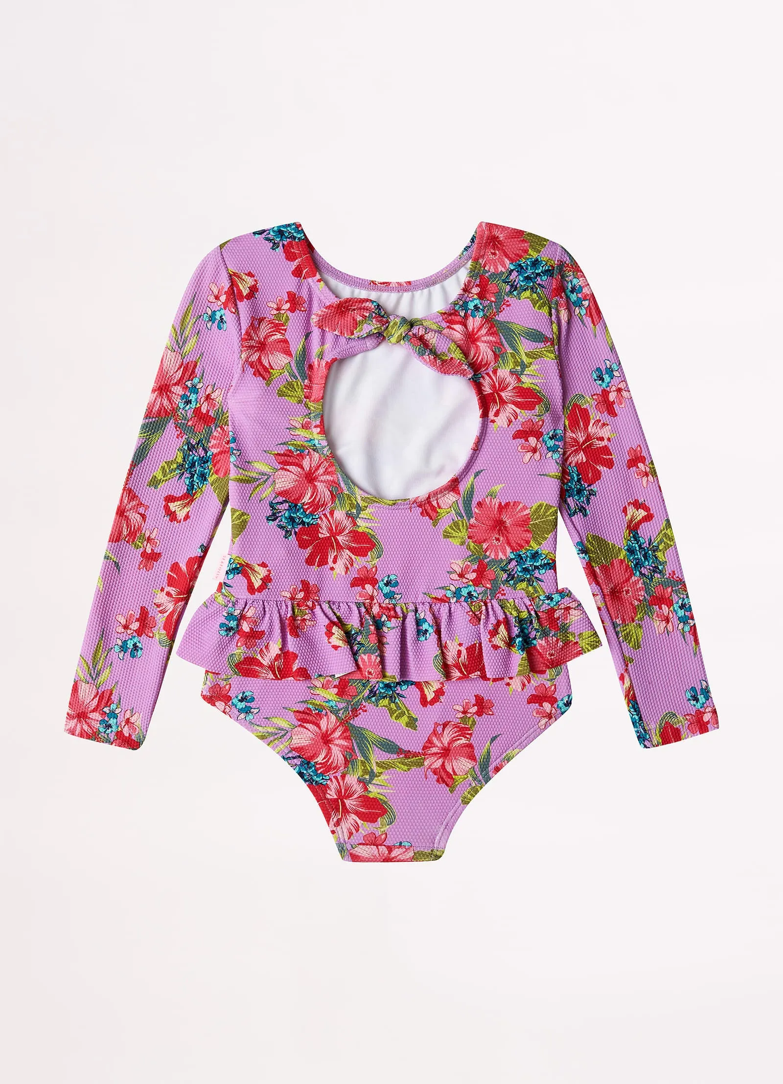 Girls Honolulu L/S Paddlesuit Hip Frill Detai  - Honolulu