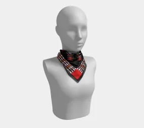 Gratitude Black Square Scarf