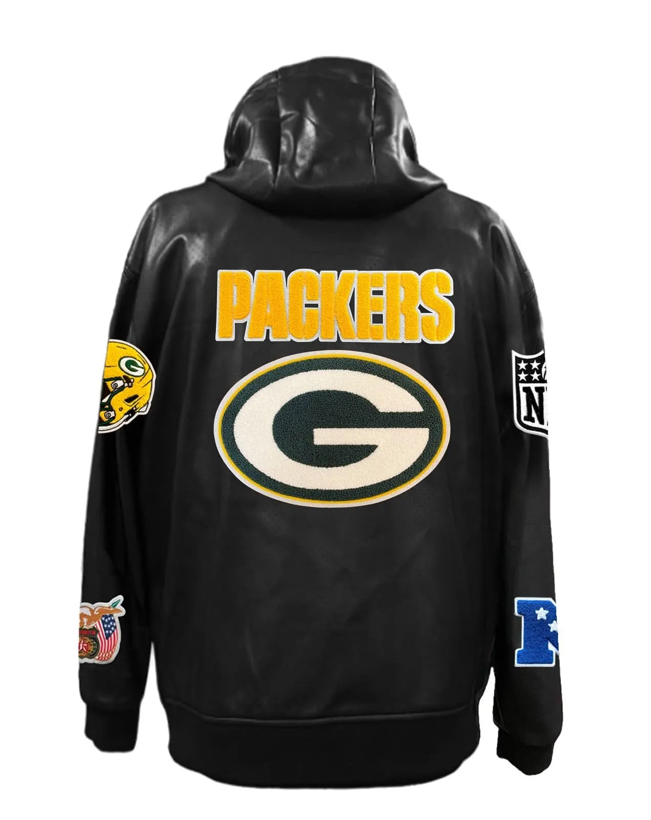 GREEN BAY PACKERS LIGHTWEIGHT VEGAN ZIP-UP HOODED JACKET