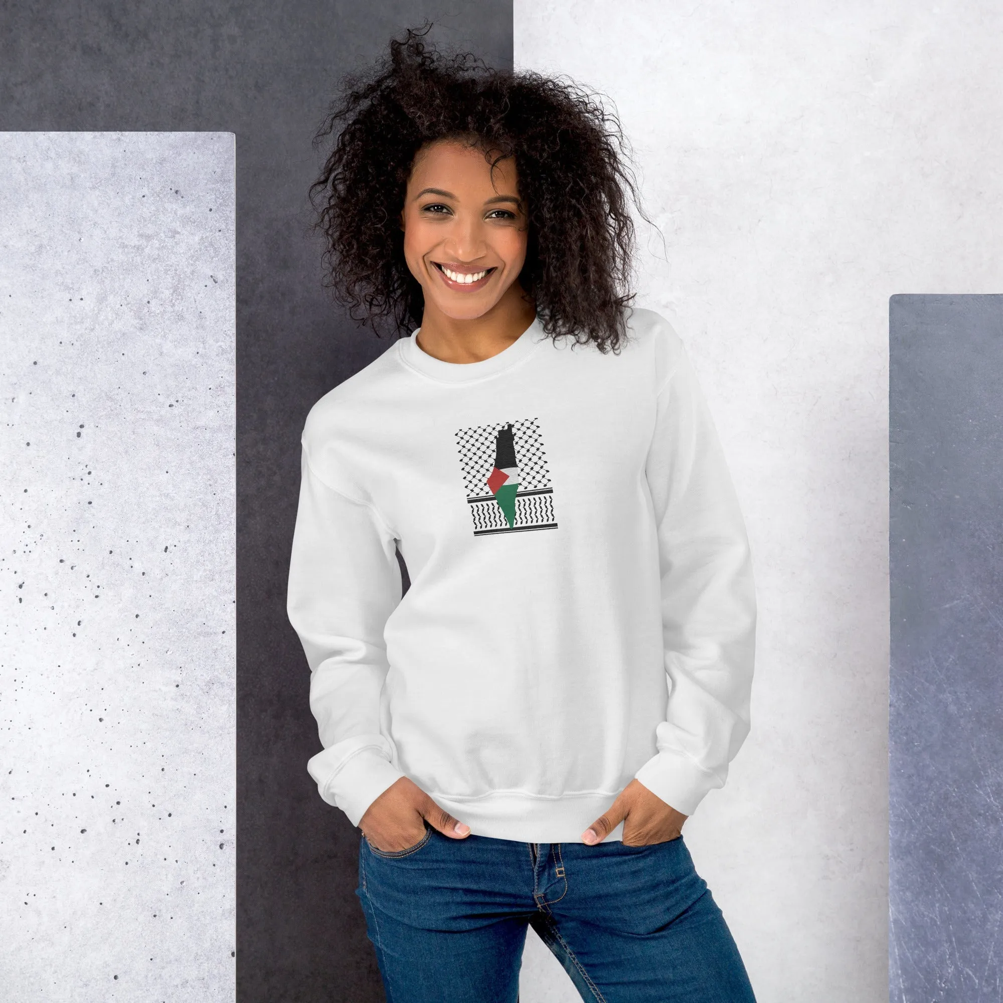 Keffiyeh & Map Sweatshirt