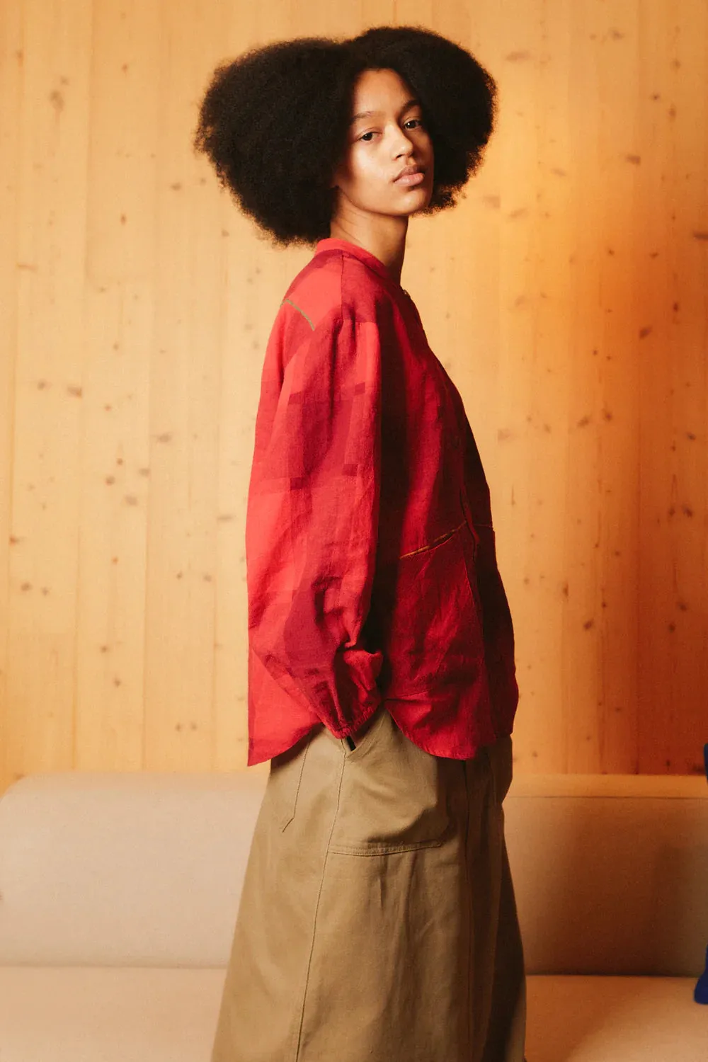 LF Markey | Gale shirt | Red Gingham