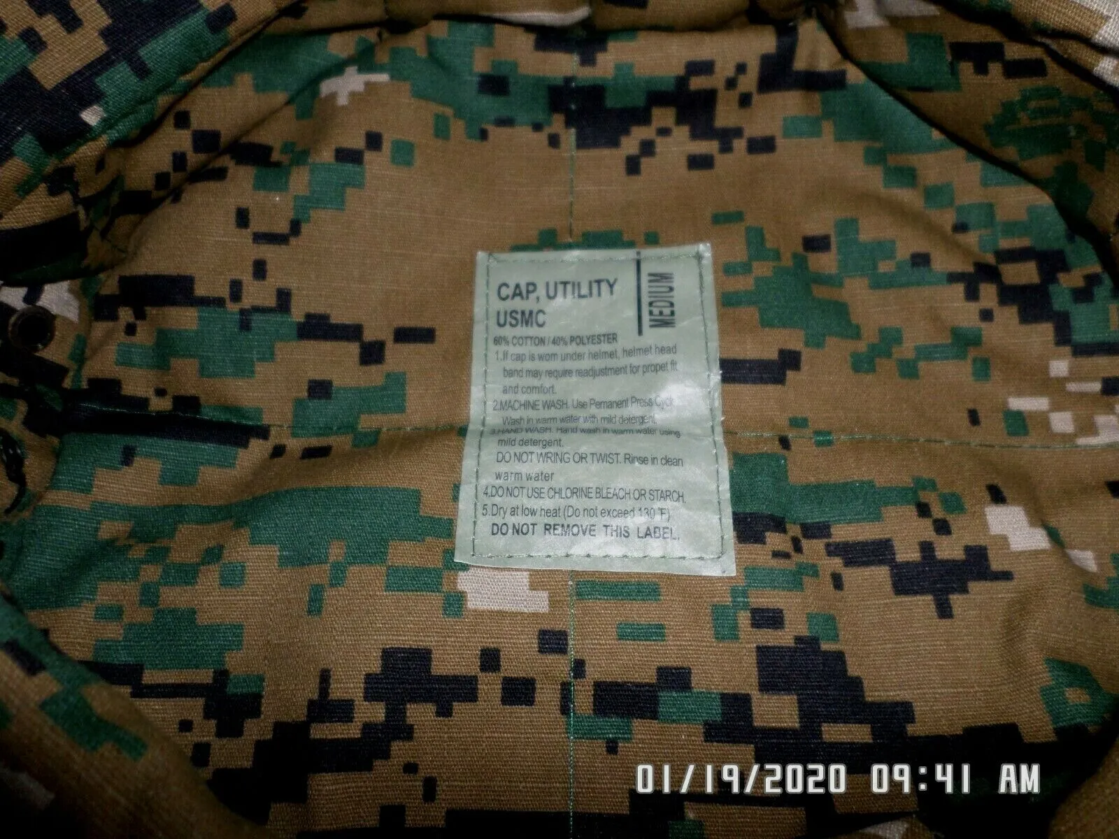 MARINE CORPS STYLE UTILITY HAT U.S.M.C MILITARY WOODLAND DIGITAL CAP