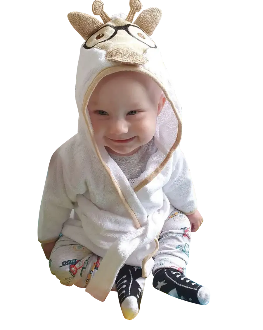 Neeva Baby Bath Robe HIPSTER GIRAFFE