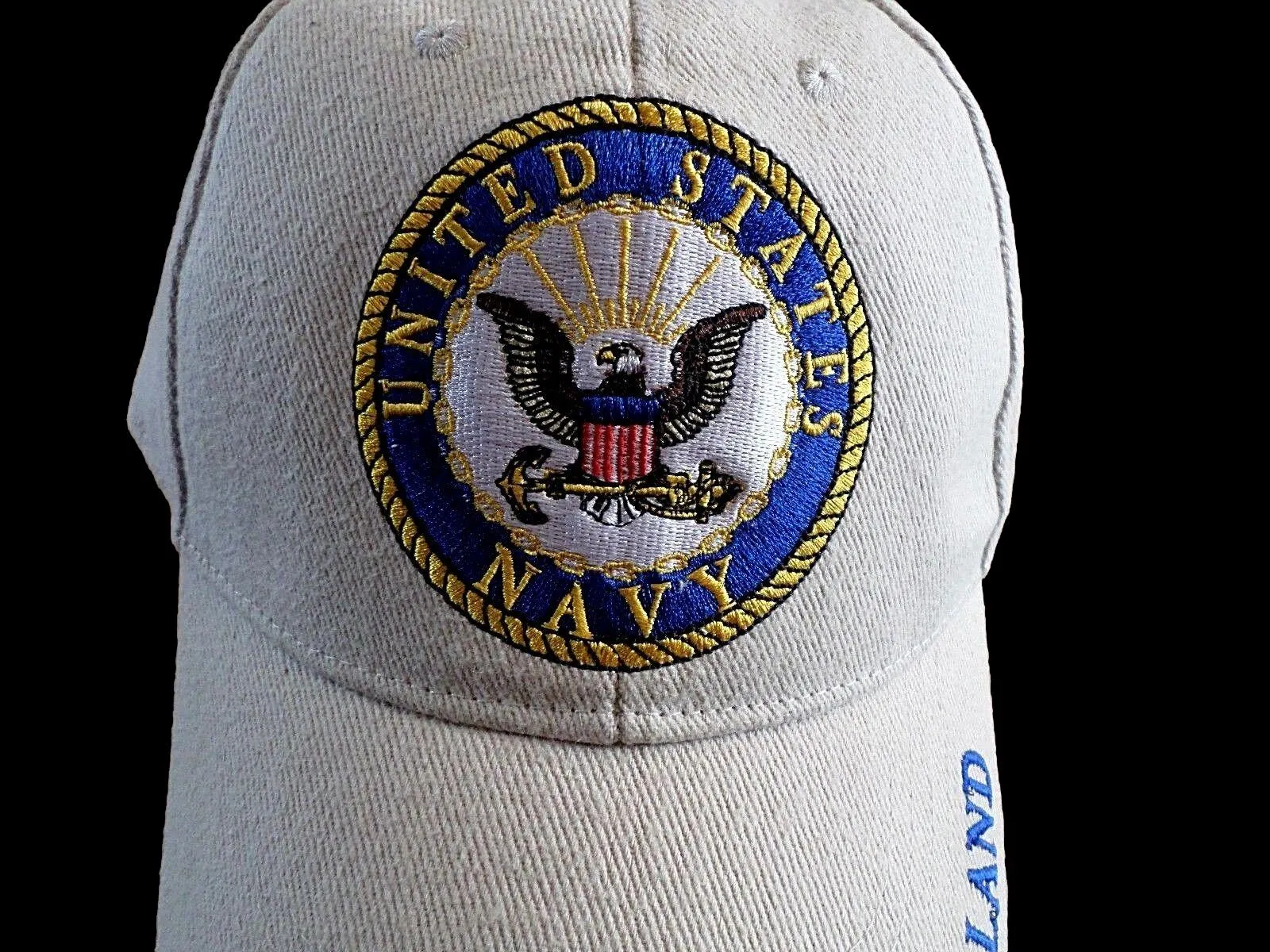 NEW U.S MILITARY NAVY EMBROIDERED KHAKI HAT BASEBALL CAP OFFICIAL LICENSED HATS