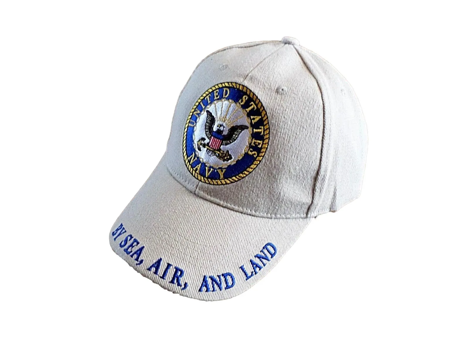 NEW U.S MILITARY NAVY EMBROIDERED KHAKI HAT BASEBALL CAP OFFICIAL LICENSED HATS
