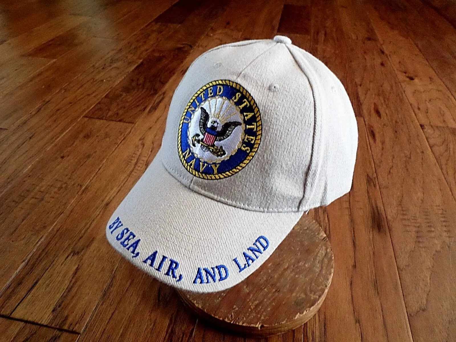 NEW U.S MILITARY NAVY EMBROIDERED KHAKI HAT BASEBALL CAP OFFICIAL LICENSED HATS