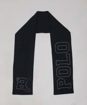 Nwt Polo Ralph Lauren Black RL67 NY Championship Scarf