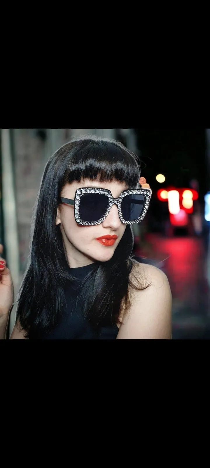 Oversized Bling Sunglasses