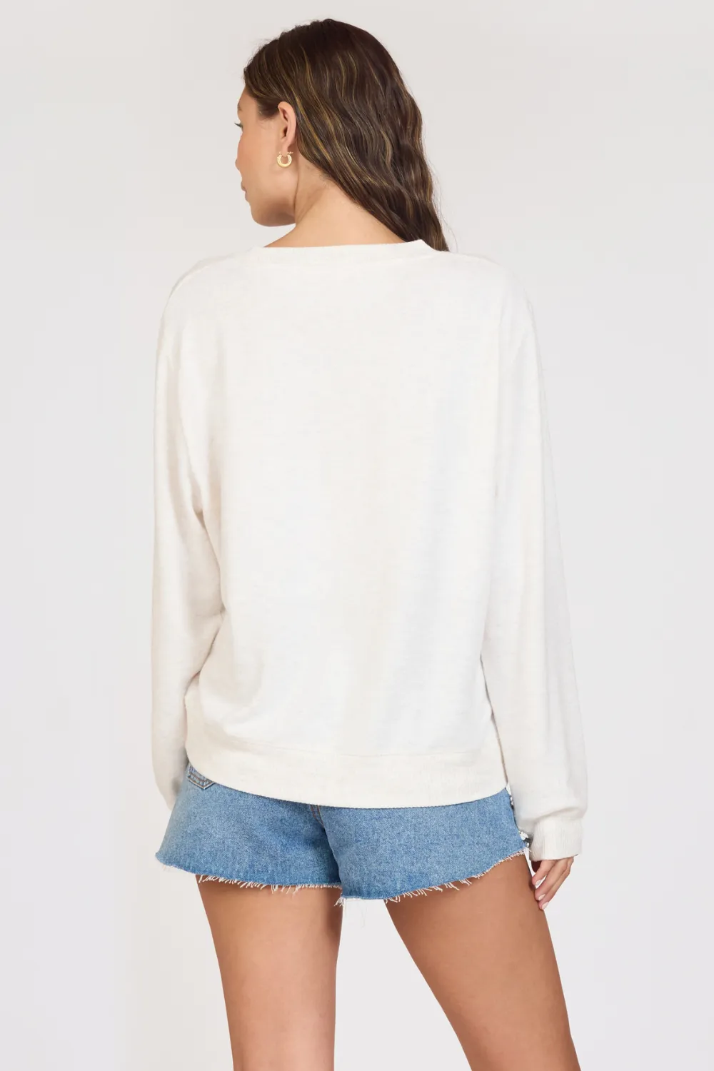 "le bleu ocean" Sandbar Solid Hacci Crewneck