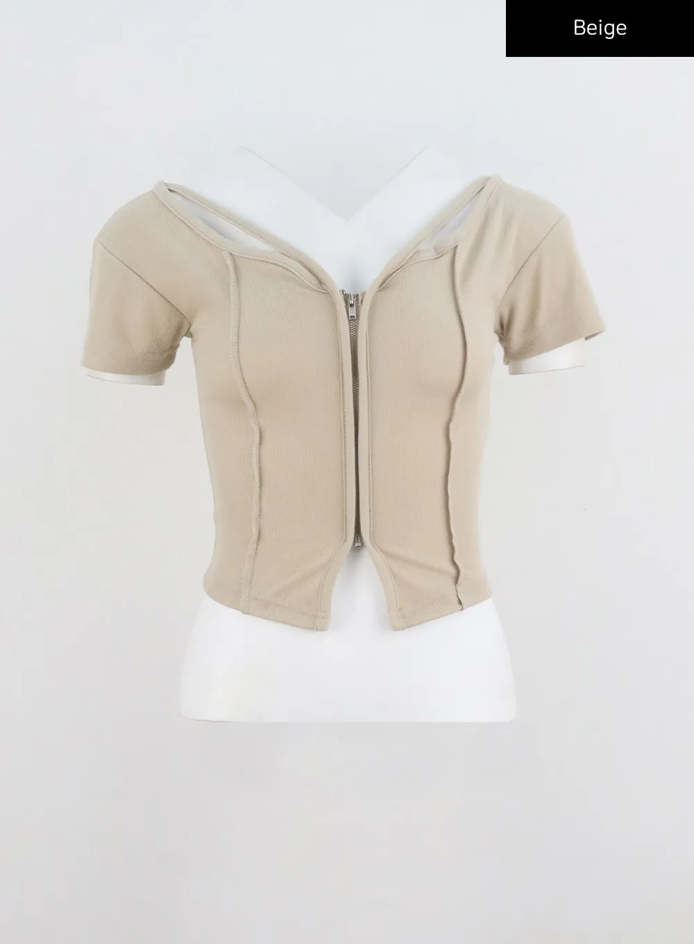 Short Sleeve Zip-Up CL314