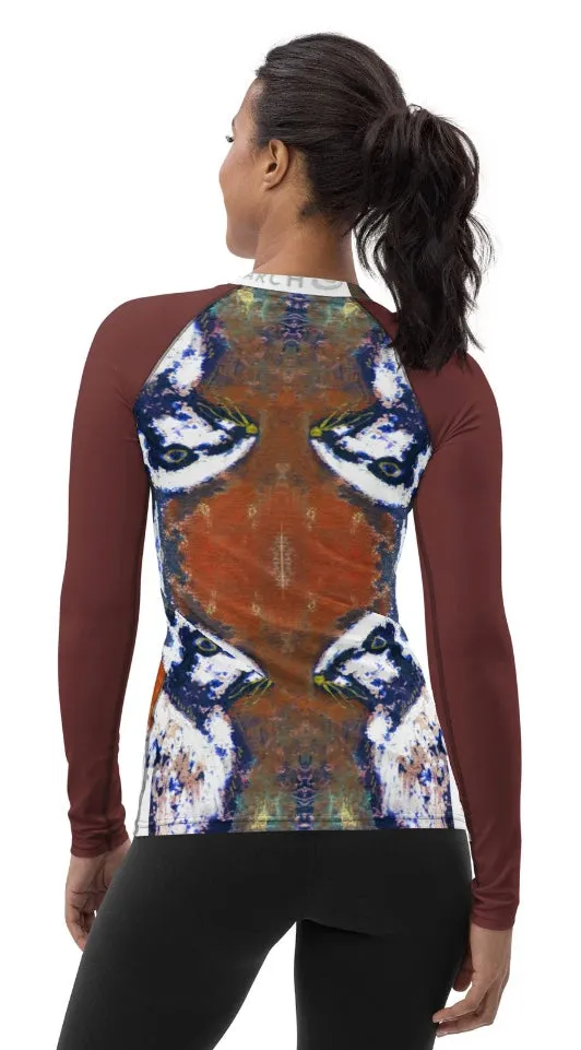 Sunheart March Hare Inspirational Sport  Women's Rash Guard Swim Top Make a Splash XS-3X