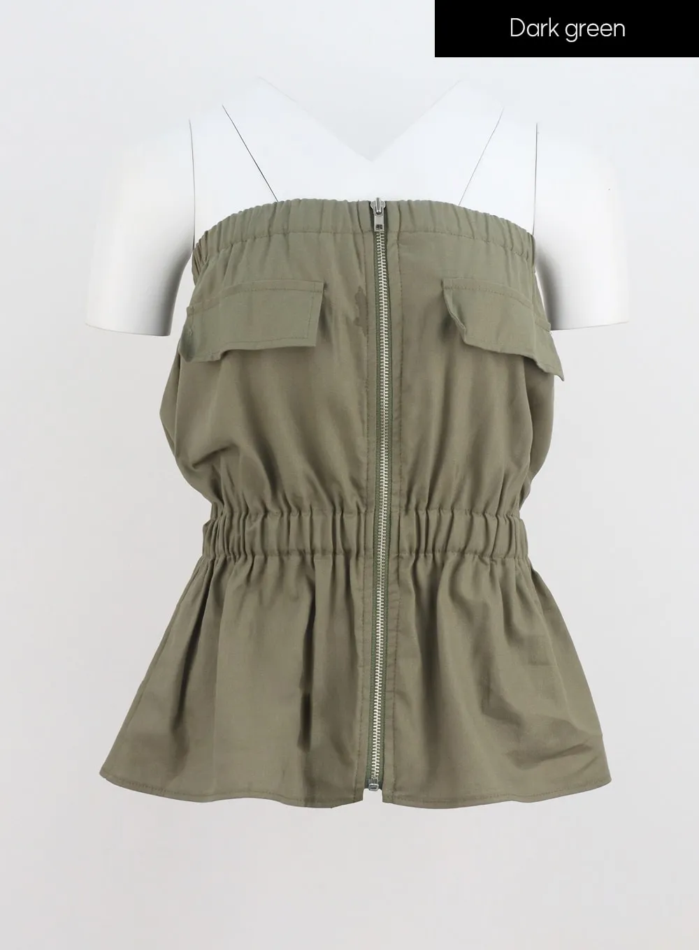Zip-Up Sleeveless Top IU322