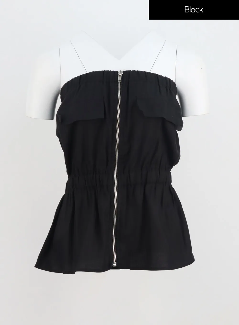 Zip-Up Sleeveless Top IU322